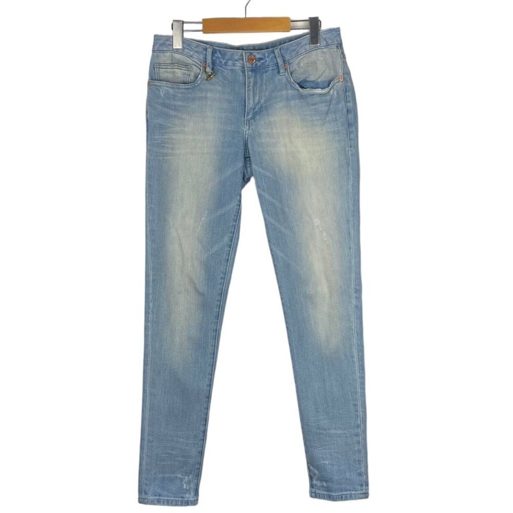 Chip Foster Women's Light Blue Distressed Skinny Denim Jeans US 28